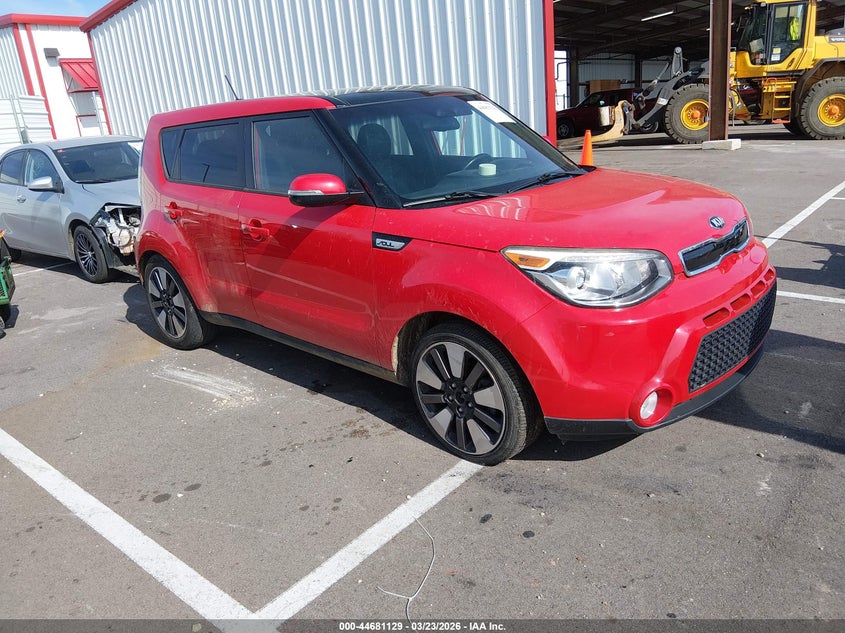 2015 Kia Soul VIN KNDJX3A57F7798931 IAAI salvage auction — LEFT SIDE, Wait Title, sold $1,250 on 2026-07-14 (photo 1)