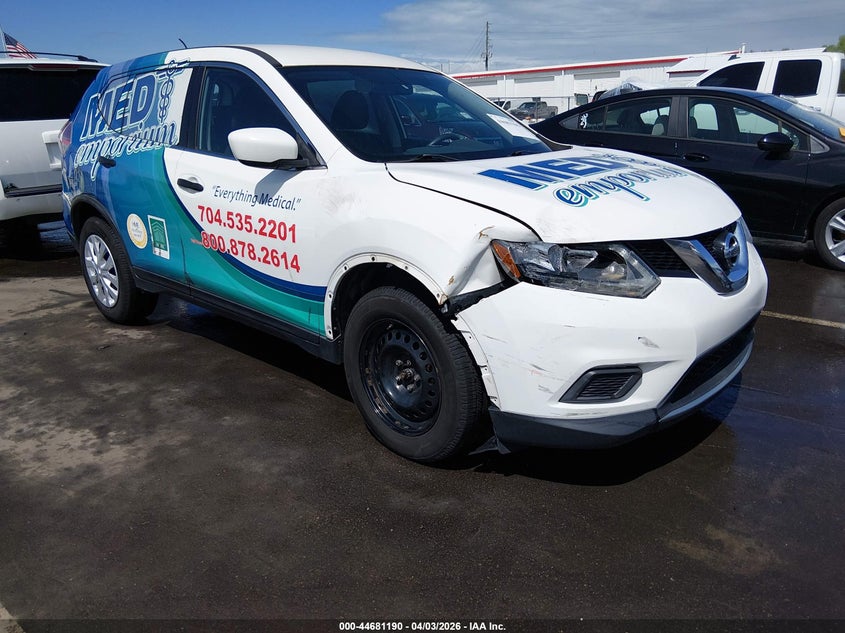 2016 Nissan Rogue VIN JN8AT2MT4GW022171 IAAI salvage auction — RIGHT SIDE, Wait Title, sold $625 on 2026-07-15 (photo 1)
