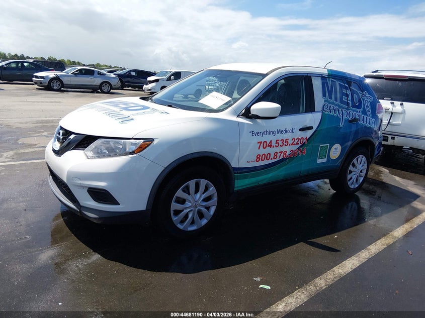 2016 Nissan Rogue VIN JN8AT2MT4GW022171 IAAI salvage auction — RIGHT SIDE, Wait Title, sold $625 on 2026-07-15 (photo 2)