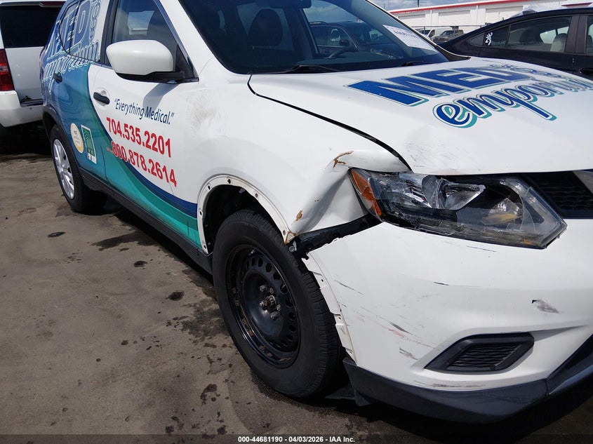 2016 Nissan Rogue VIN JN8AT2MT4GW022171 IAAI salvage auction — RIGHT SIDE, Wait Title, sold $625 on 2026-07-15 (photo 6)
