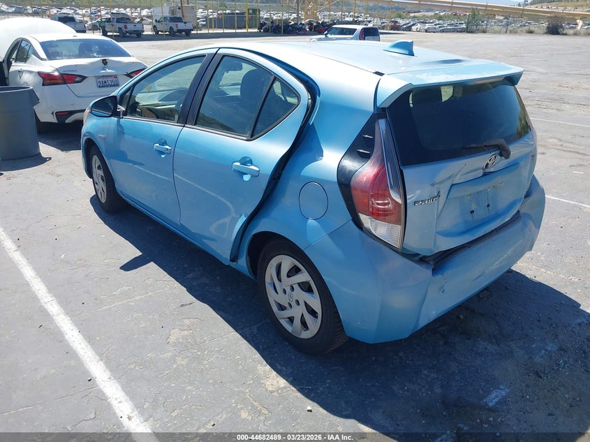 2015 Toyota Prius c VIN JTDKDTB3XF1102480 IAAI salvage auction — REAR END, Salvage (California), sold $1,250 on 2026-07-29 (photo 3)