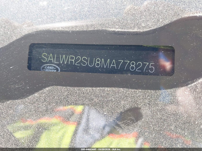 2021 Land rover Range rover sport VIN SALWR2SU8MA778275 IAAI salvage auction — RIGHT SIDE, Salvage (California), sold $525 on 2026-07-30 (photo 9)