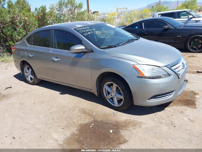 2014 Nissan Sentra VIN 3N1AB7AP7EY267400 IAAI salvage auction — LEFT FRONT, Salvage (Arizona), sold $750 on 2026-07-09 (photo 1)