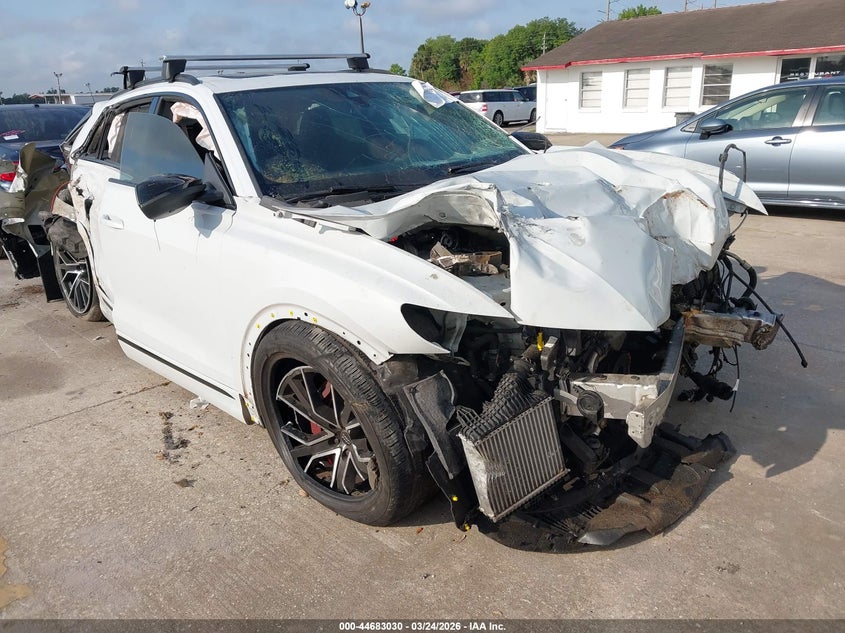 2020 Audi Sq8 VIN WA1CWBF16LD022941 IAAI salvage auction — FRONT & REAR, Wait Title, sold $7,400 on 2026-07-08 (photo 1)