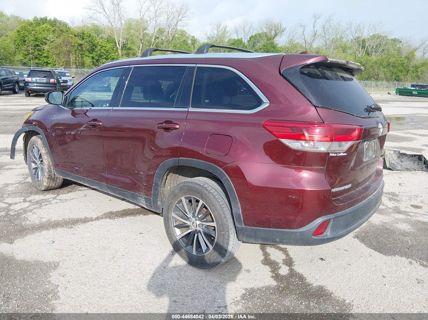 2019 Toyota Highlander VIN 5TDKZRFH5KS296035 IAAI salvage auction — FRONT END, Salvage (Louisiana), sold $10,000 on 2026-07-28 (photo 3)