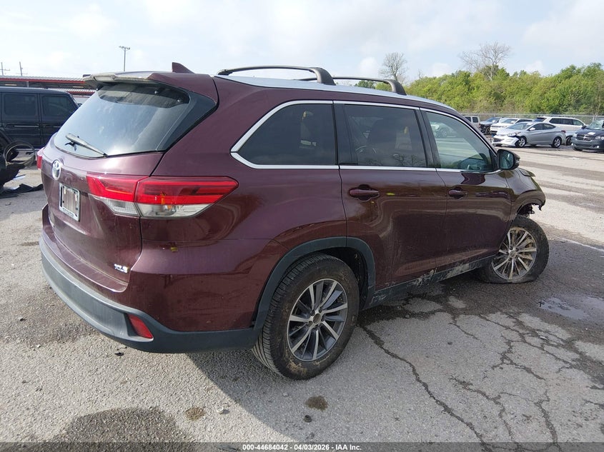 2019 Toyota Highlander VIN 5TDKZRFH5KS296035 IAAI salvage auction — FRONT END, Salvage (Louisiana), sold $10,000 on 2026-07-28 (photo 4)