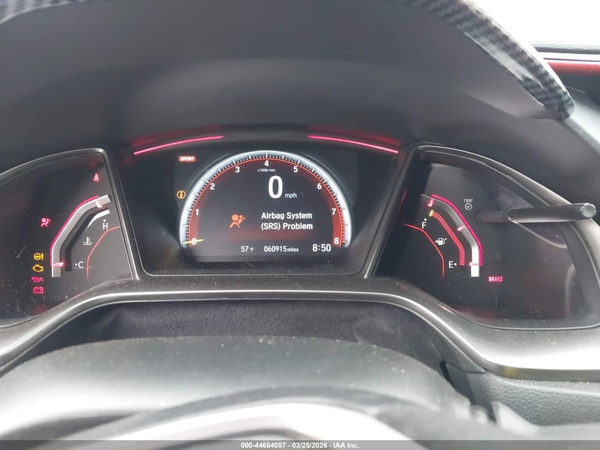2021 Honda Civic type r VIN SHHFK8G76MU202417 IAAI salvage auction — RIGHT FRONT, Wait Title, sold $15,500 on 2026-07-09 (photo 7)
