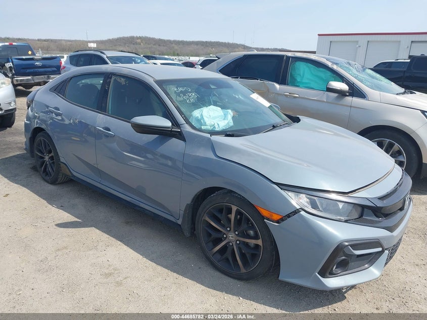 2021 Honda Civic VIN SHHFK7H43MU415212 IAAI salvage auction — FRONT END, Clear (Oklahoma), sold $5,300 on 2026-07-21 (photo 1)