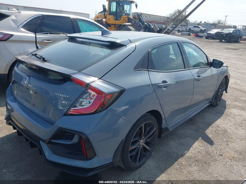 2021 Honda Civic VIN SHHFK7H43MU415212 IAAI salvage auction — FRONT END, Clear (Oklahoma), sold $5,300 on 2026-07-21 (photo 4)