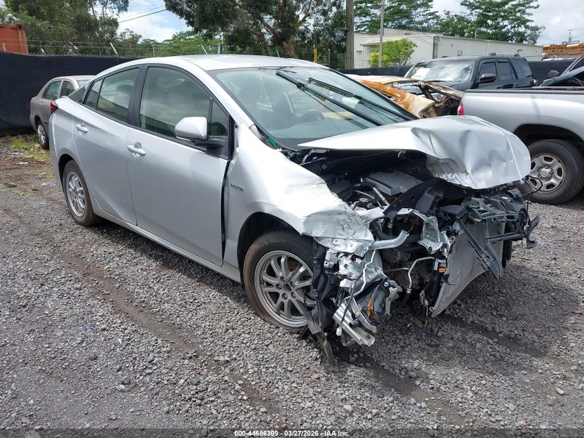 2021 Toyota Prius VIN JTDKAMFU2M3134617 IAAI salvage auction — FRONT & REAR, Wait Title, sold $25 on 2026-07-21 (photo 1)