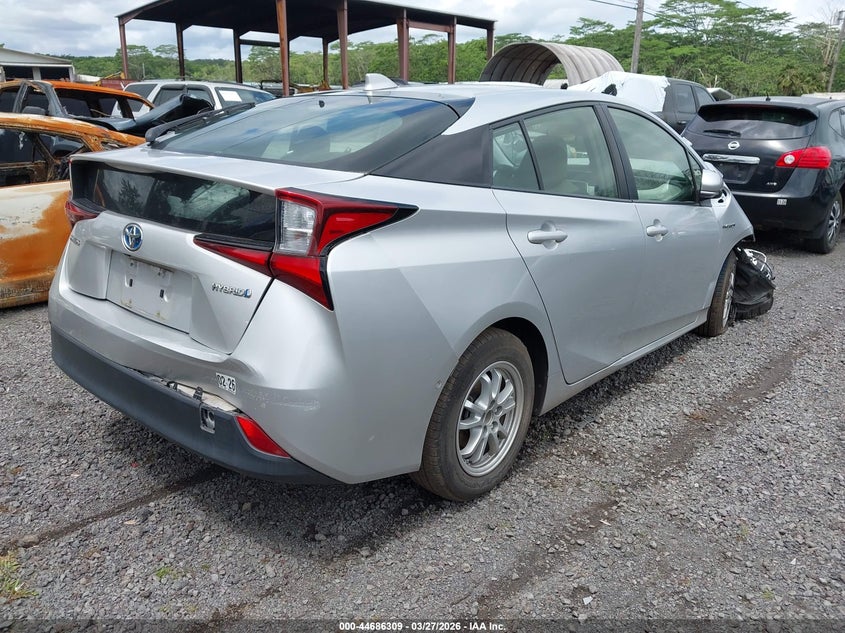 2021 Toyota Prius VIN JTDKAMFU2M3134617 IAAI salvage auction — FRONT & REAR, Wait Title, sold $25 on 2026-07-21 (photo 4)