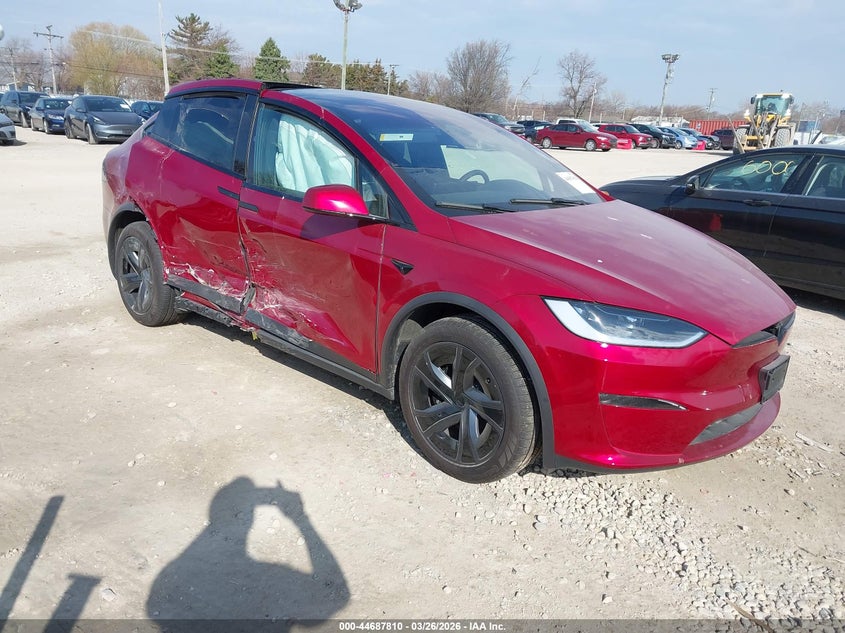 2026 Tesla Model x VIN 7SAXCBE53TF473535 IAAI salvage auction — RIGHT SIDE, Salvage (Illinois), sold $25,000 on 2026-07-07 (photo 1)