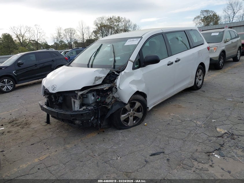2015 Toyota Sienna VIN 5TDZK3DC2FS600838 IAAI salvage auction — FRONT END, Salvage (Georgia), sold $1,225 on 2026-07-08 (photo 2)