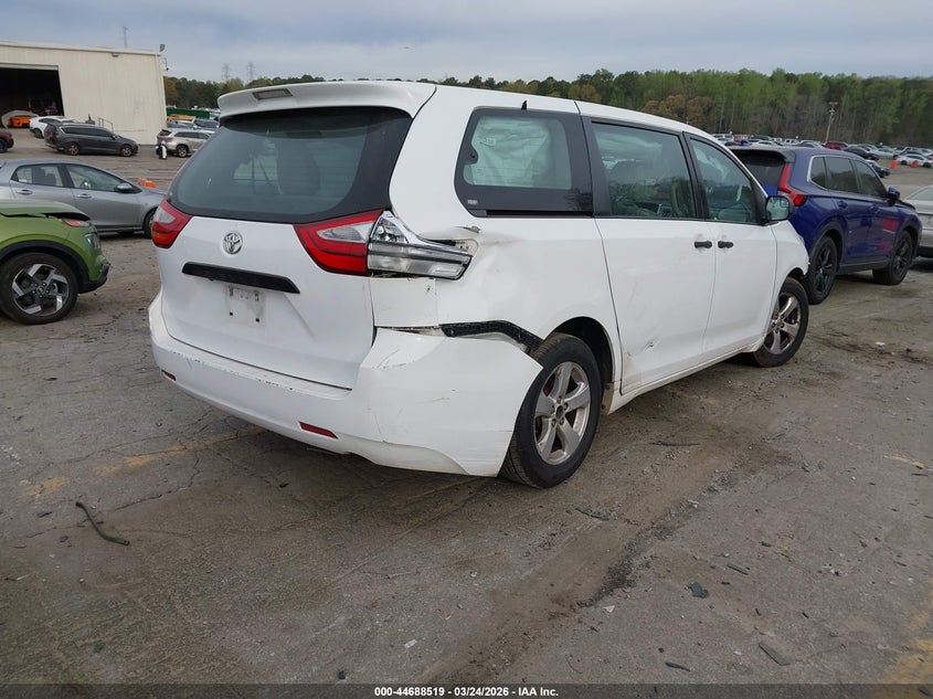 2015 Toyota Sienna VIN 5TDZK3DC2FS600838 IAAI salvage auction — FRONT END, Salvage (Georgia), sold $1,225 on 2026-07-08 (photo 4)