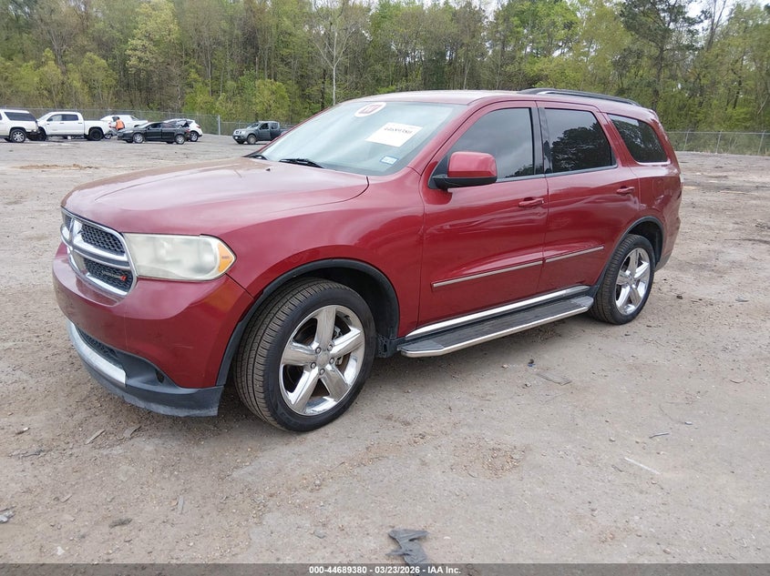 2013 Dodge Durango VIN 1C4RDHAG8DC683608 IAAI salvage auction — Front End, Clear (Texas), sold $1,150 on 2026-04-15 (photo 2)