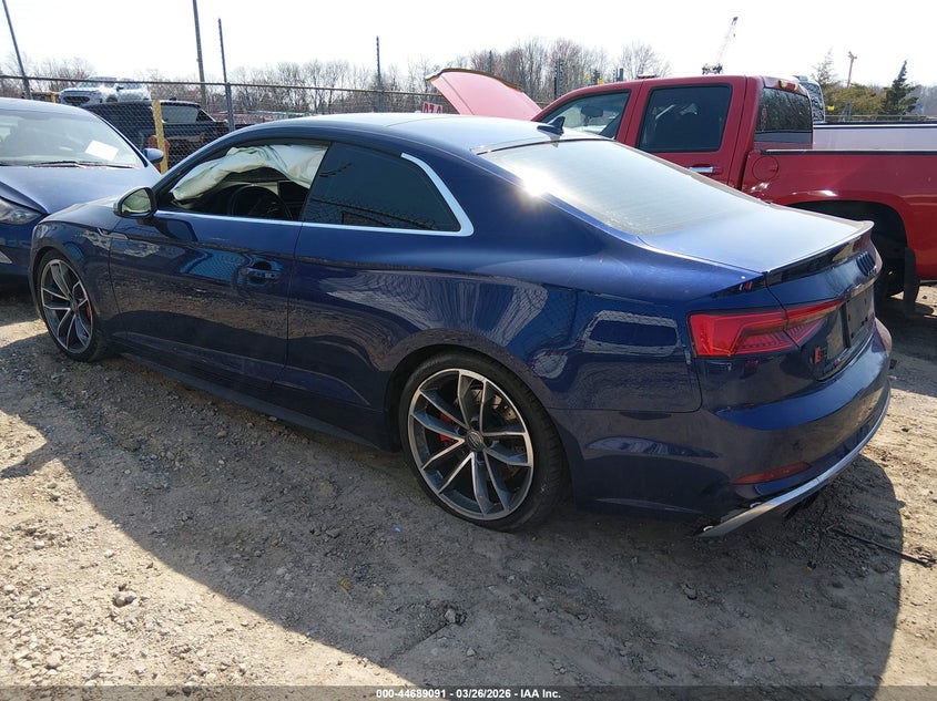 2018 Audi S5 VIN WAUP4AF58JA003054 IAAI salvage auction — RIGHT SIDE, Wait Title, sold $4,050 on 2026-07-28 (photo 3)