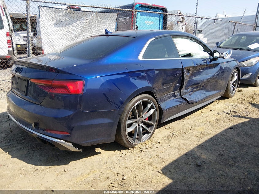 2018 Audi S5 VIN WAUP4AF58JA003054 IAAI salvage auction — RIGHT SIDE, Wait Title, sold $4,050 on 2026-07-28 (photo 4)