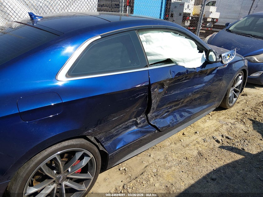 2018 Audi S5 VIN WAUP4AF58JA003054 IAAI salvage auction — RIGHT SIDE, Wait Title, sold $4,050 on 2026-07-28 (photo 6)