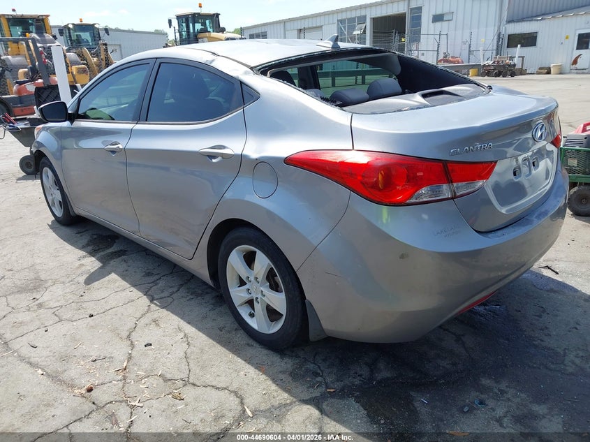 2013 Hyundai Elantra VIN KMHDH4AE0DU665616 IAAI salvage auction — STORM DAMAGE, Wait Title, sold $250 on 2026-07-23 (photo 3)