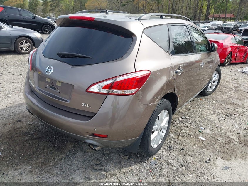 2014 Nissan Murano VIN JN8AZ1MU8EW401446 IAAI salvage auction — RIGHT REAR, Wait Title, sold $500 on 2026-07-22 (photo 4)