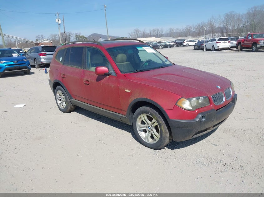 2005 BMW X3 VIN WBXPA93445WD07888 IAAI salvage auction — NORMAL WEAR, Clear (Michigan), sold $400 on 2026-07-31 (photo 1)
