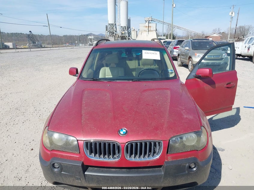2005 BMW X3 VIN WBXPA93445WD07888 IAAI salvage auction — NORMAL WEAR, Clear (Michigan), sold $400 on 2026-07-31 (photo 6)