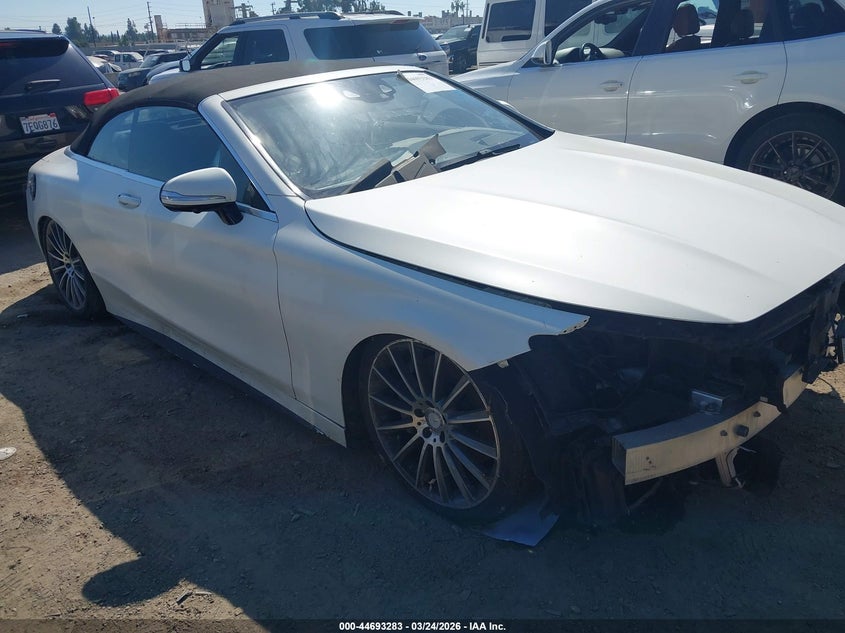 2017 Mercedes-benz S-klasse VIN WDDXK8CB1HA023674 IAAI salvage auction — FRONT END, Salvage (California), sold $14,500 on 2026-07-29 (photo 1)