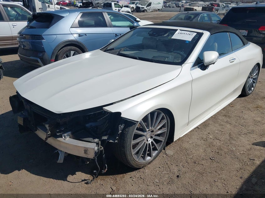 2017 Mercedes-benz S-klasse VIN WDDXK8CB1HA023674 IAAI salvage auction — FRONT END, Salvage (California), sold $14,500 on 2026-07-29 (photo 2)