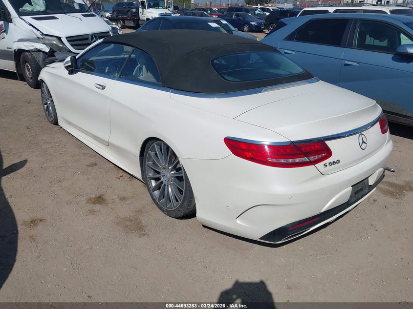 2017 Mercedes-benz S-klasse VIN WDDXK8CB1HA023674 IAAI salvage auction — FRONT END, Salvage (California), sold $14,500 on 2026-07-29 (photo 3)