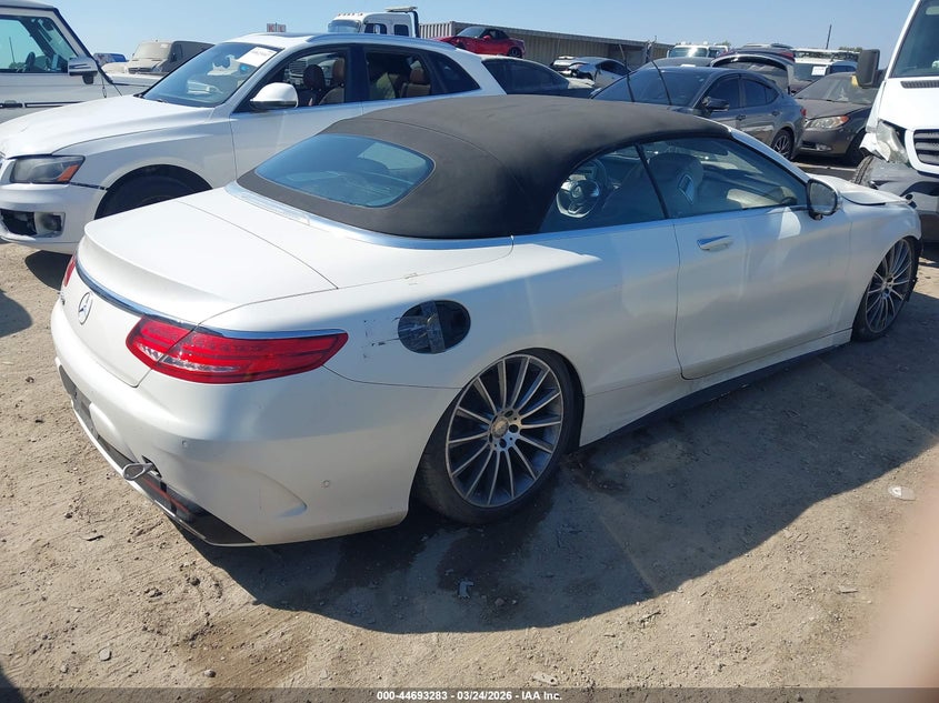 2017 Mercedes-benz S-klasse VIN WDDXK8CB1HA023674 IAAI salvage auction — FRONT END, Salvage (California), sold $14,500 on 2026-07-29 (photo 4)