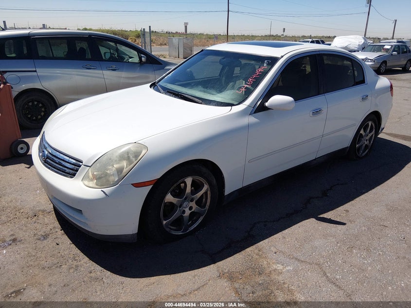 2003 Infiniti G VIN JNKCV51E53M300389 IAAI salvage auction — LEFT & RIGHT, Salvage (New Mexico), sold $475 on 2026-07-08 (photo 2)
