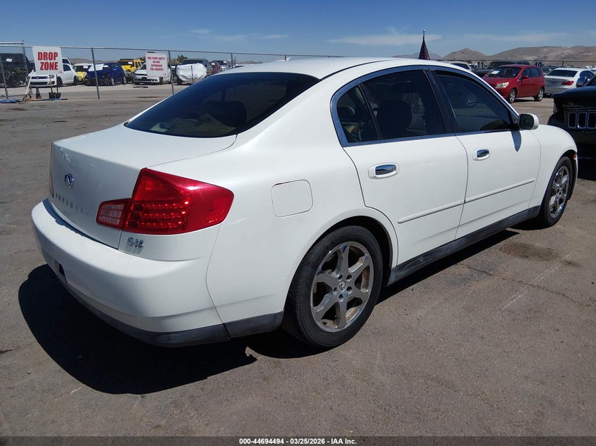 2003 Infiniti G VIN JNKCV51E53M300389 IAAI salvage auction — LEFT & RIGHT, Salvage (New Mexico), sold $475 on 2026-07-08 (photo 4)