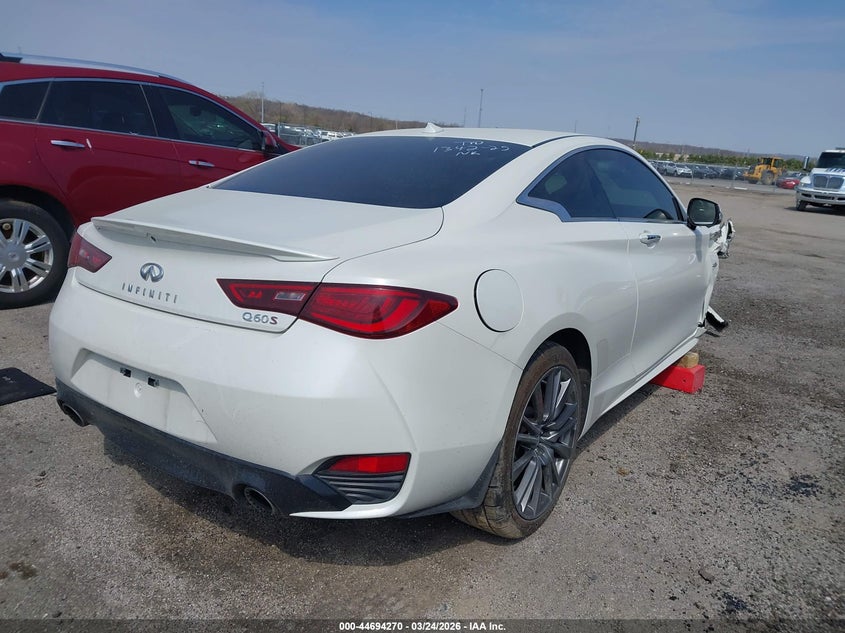 2017 Infiniti Q60 VIN JN1FV7EK6HM610975 IAAI salvage auction — FRONT END, Wait Title, sold $5,700 on 2026-07-09 (photo 4)