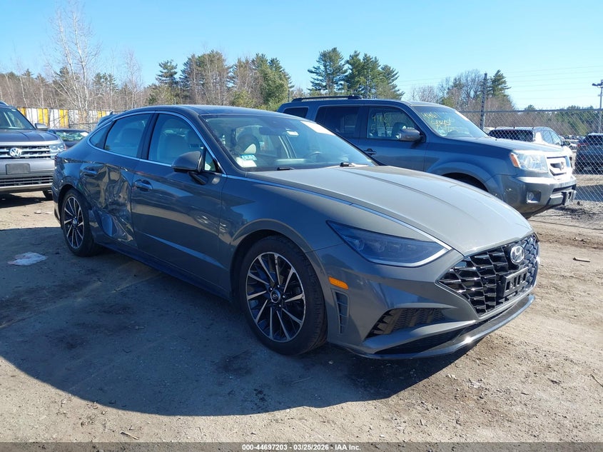 2021 Hyundai Sonata VIN 5NPEH4J2XMH093480 IAAI salvage auction — REAR END, Wait Title, sold $8,100 on 2026-07-05 (photo 1)