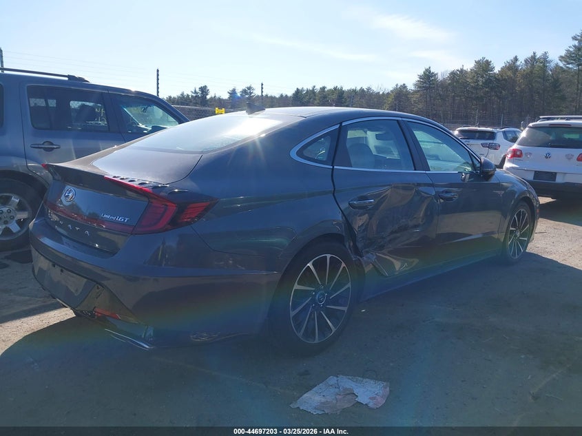 2021 Hyundai Sonata VIN 5NPEH4J2XMH093480 IAAI salvage auction — REAR END, Wait Title, sold $8,100 on 2026-07-05 (photo 4)
