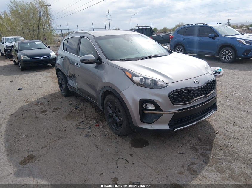 2020 Kia Sportage VIN KNDP63AC2L7687615 IAAI salvage auction — RIGHT SIDE, Clear (New Mexico), sold $4,100 on 2026-07-13 (photo 1)