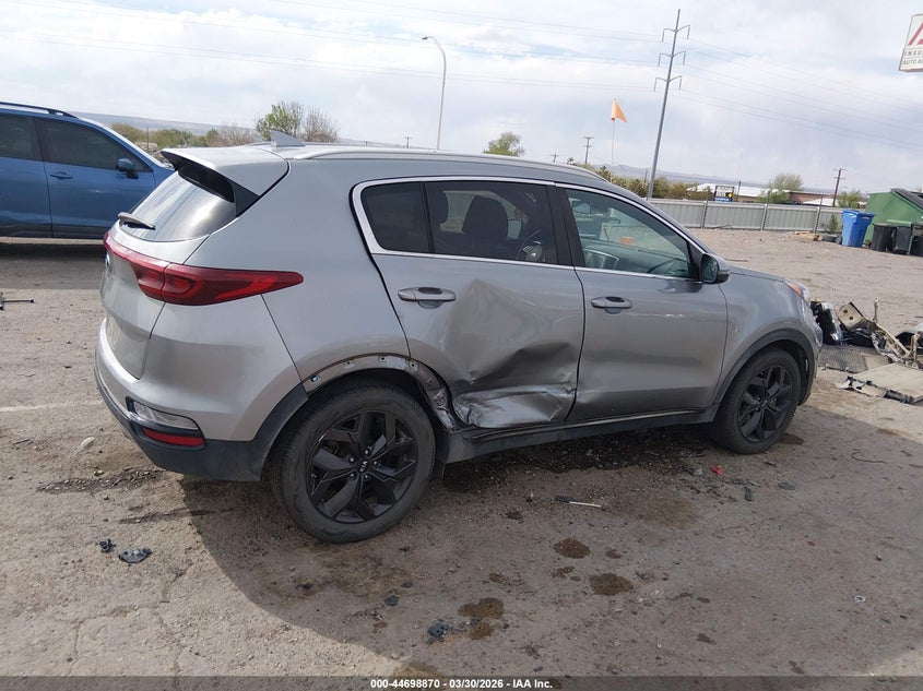 2020 Kia Sportage VIN KNDP63AC2L7687615 IAAI salvage auction — RIGHT SIDE, Clear (New Mexico), sold $4,100 on 2026-07-13 (photo 6)