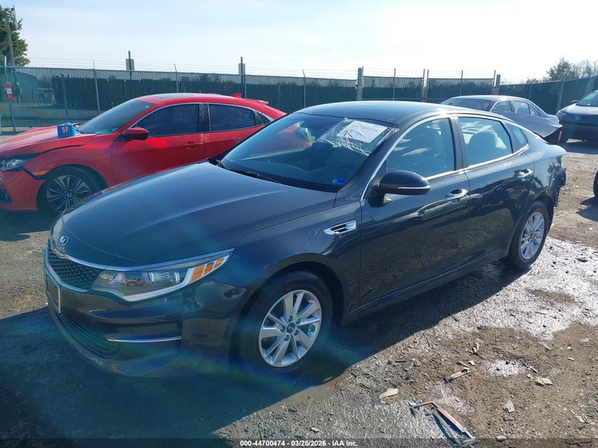 2016 Kia Optima VIN 5XXGT4L39GG087635 IAAI salvage auction — REAR END, Wait Title, sold $2,250 on 2026-07-19 (photo 2)