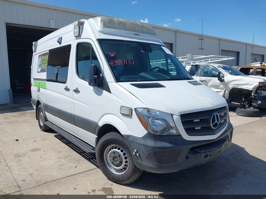 2017 Mercedes-benz Sprinter VIN WD3PE7CD9HP386986 IAAI salvage auction — LEFT SIDE, Wait Title, sold $2,300 on 2026-07-22 (photo 1)
