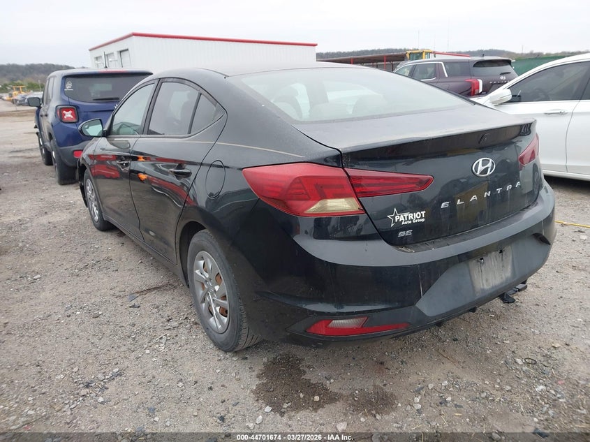 2019 Hyundai Elantra VIN KMHD74LF0KU759873 IAAI salvage auction — HAIL, Clear (Oklahoma), sold $3,150 on 2026-07-07 (photo 3)