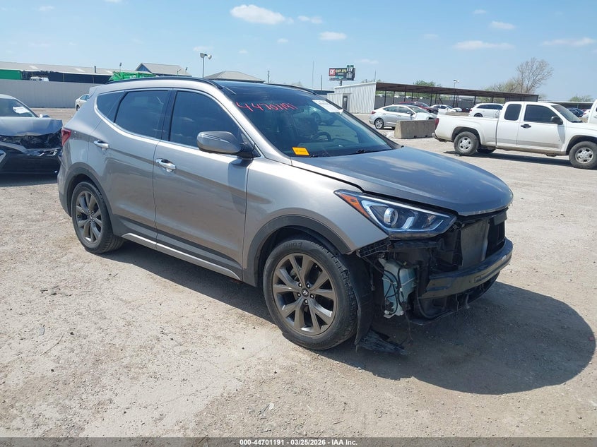 2018 Hyundai Santa fe VIN 5XYZW4LAXJG515391 IAAI salvage auction — RIGHT FRONT, Wait Title, sold $4,950 on 2026-07-12 (photo 1)