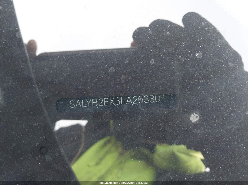 2020 Land rover Range rover velar VIN SALYB2EX3LA263301 IAAI salvage auction — FRONT END, Wait Title, sold $8,800 on 2026-07-08 (photo 9)