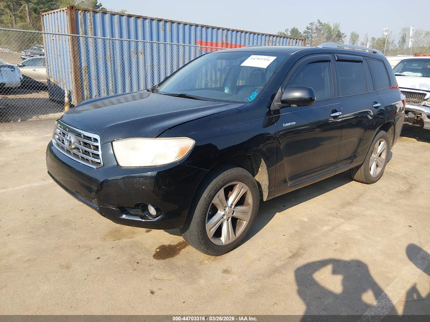 2009 Toyota Highlander VIN JTEDS42A992084826 IAAI salvage auction — RIGHT FRONT, Salvage (Mississippi), sold $3,150 on 2026-07-09 (photo 2)
