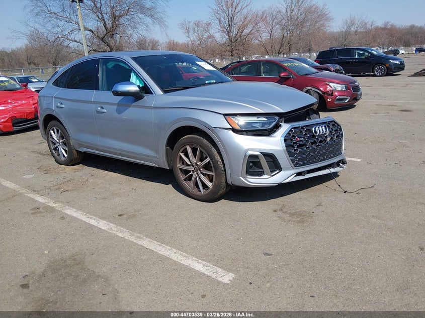 2023 Audi Sq5 sportback VIN WA124AFY7P2127840 IAAI salvage auction — FRONT END, Salvage (New Jersey), sold $11,500 on 2026-07-20 (photo 1)