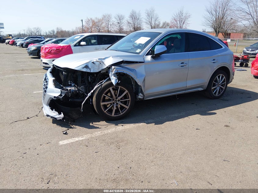 2023 Audi Sq5 sportback VIN WA124AFY7P2127840 IAAI salvage auction — FRONT END, Salvage (New Jersey), sold $11,500 on 2026-07-20 (photo 2)