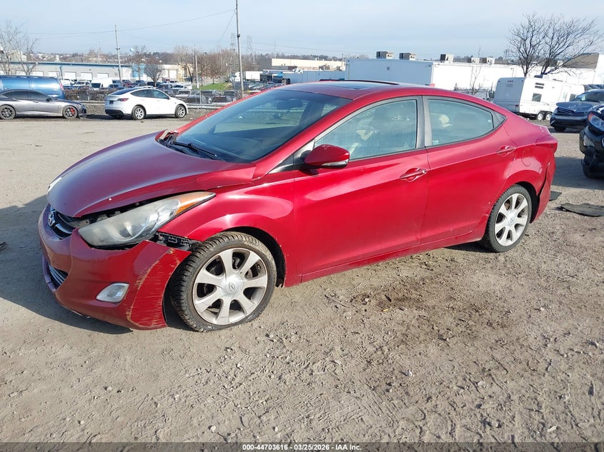 2012 Hyundai Elantra VIN KMHDH4AE7CU466593 IAAI salvage auction — FRONT END, Salvage (Pennsylvania), sold $225 on 2026-07-10 (photo 2)