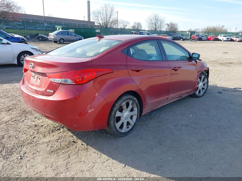 2012 Hyundai Elantra VIN KMHDH4AE7CU466593 IAAI salvage auction — FRONT END, Salvage (Pennsylvania), sold $225 on 2026-07-10 (photo 4)