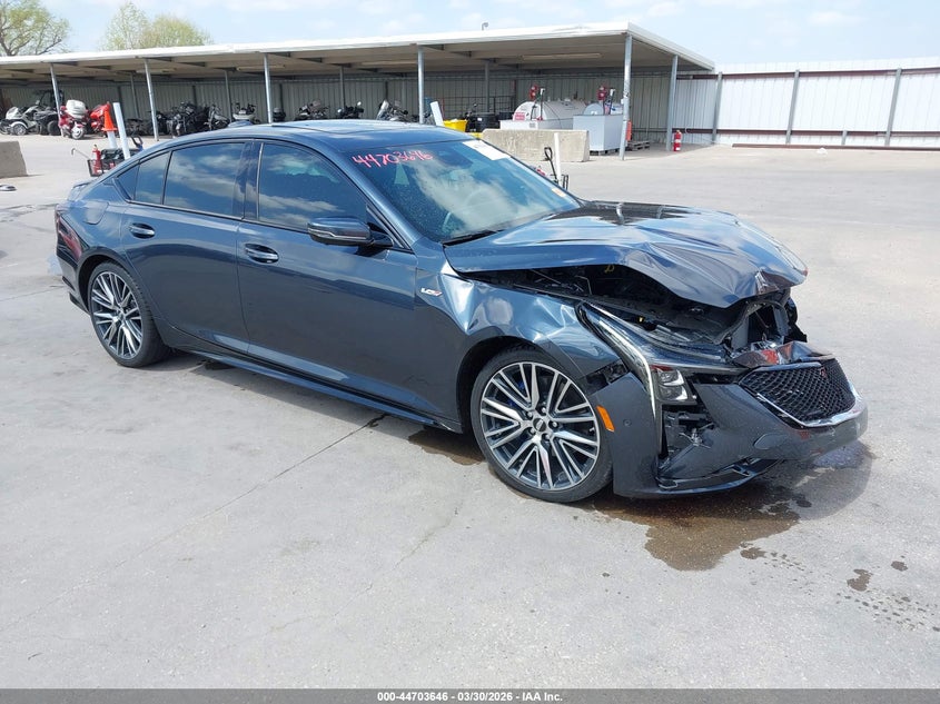 2025 Cadillac Ct5-v VIN 1G6DR5RW3S0119582 IAAI salvage auction — FRONT END, Original (Texas), sold $23,500 on 2026-07-22 (photo 1)