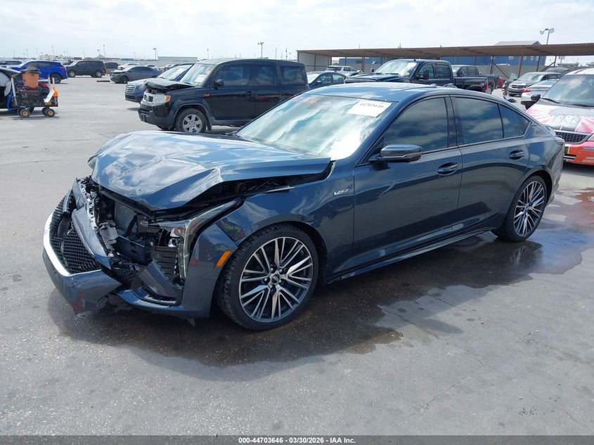 2025 Cadillac Ct5-v VIN 1G6DR5RW3S0119582 IAAI salvage auction — FRONT END, Original (Texas), sold $23,500 on 2026-07-22 (photo 2)