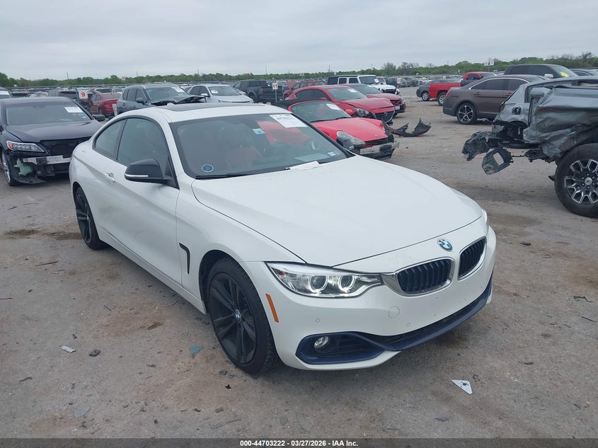 2014 BMW 4er VIN WBA3N9C54EF722292 IAAI salvage auction — LEFT SIDE, Salvage (Texas), sold $6,600 on 2026-07-07 (photo 1)